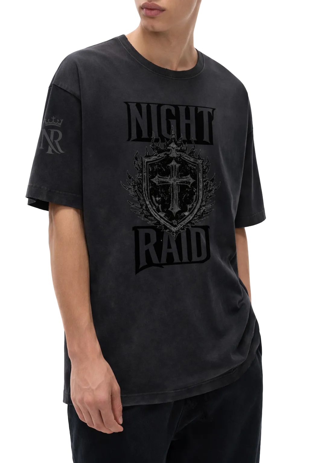NightRaid “Iron Crest” Vintage Washed Tee