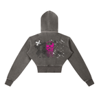 Vintage Washed Cropped Fleece Hoodie