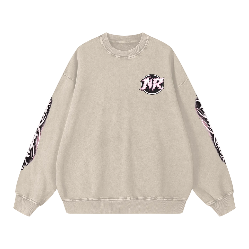 NIGHTRAID — ROSEMARK Snow Washed Oversized Sweatshirt