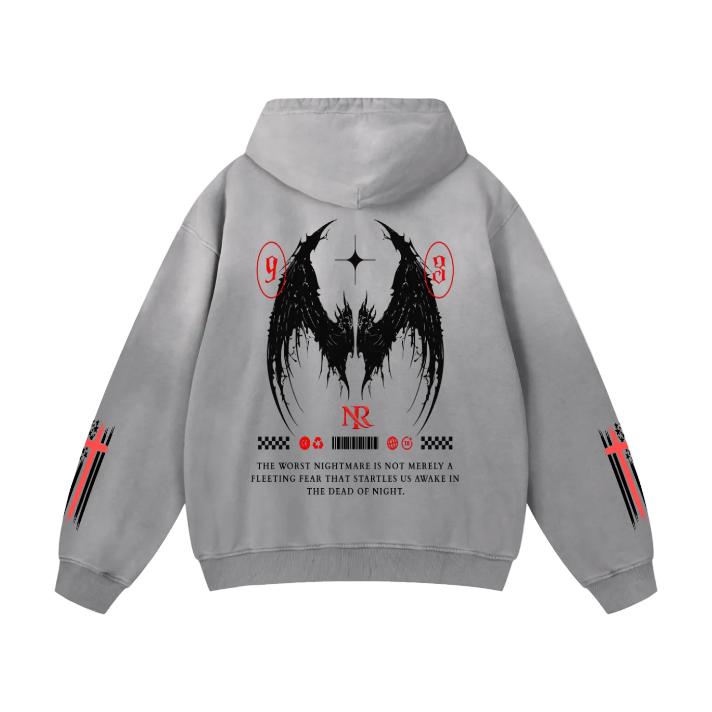 Night Raid “Worst Nightmare”Oversized Sunfade Hoodie