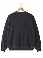 Dark Western Graphic Sweatshirt Crewneck,Vintage Washed