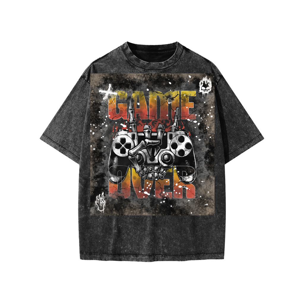 Snow Washed Game Over Graphic Kids' T-Shirt