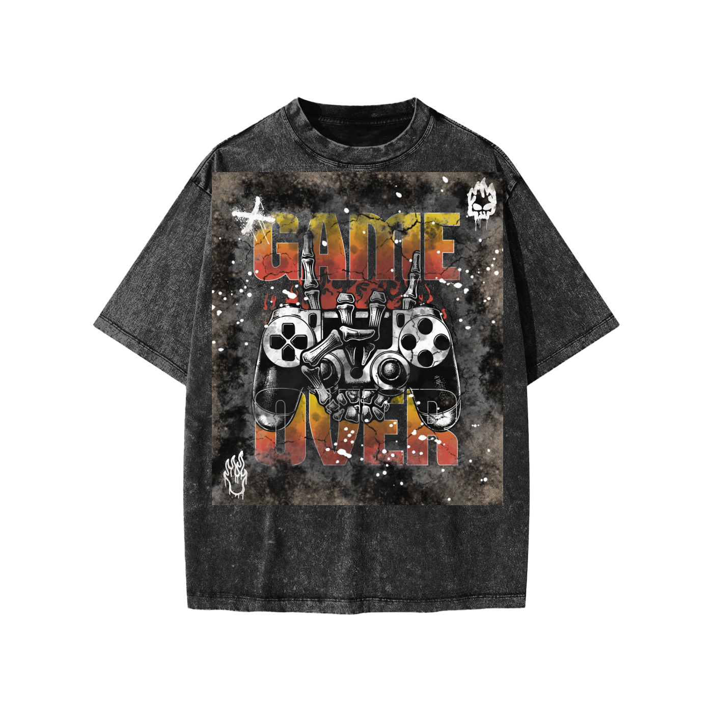 Snow Washed Game Over Graphic Kids' T-Shirt
