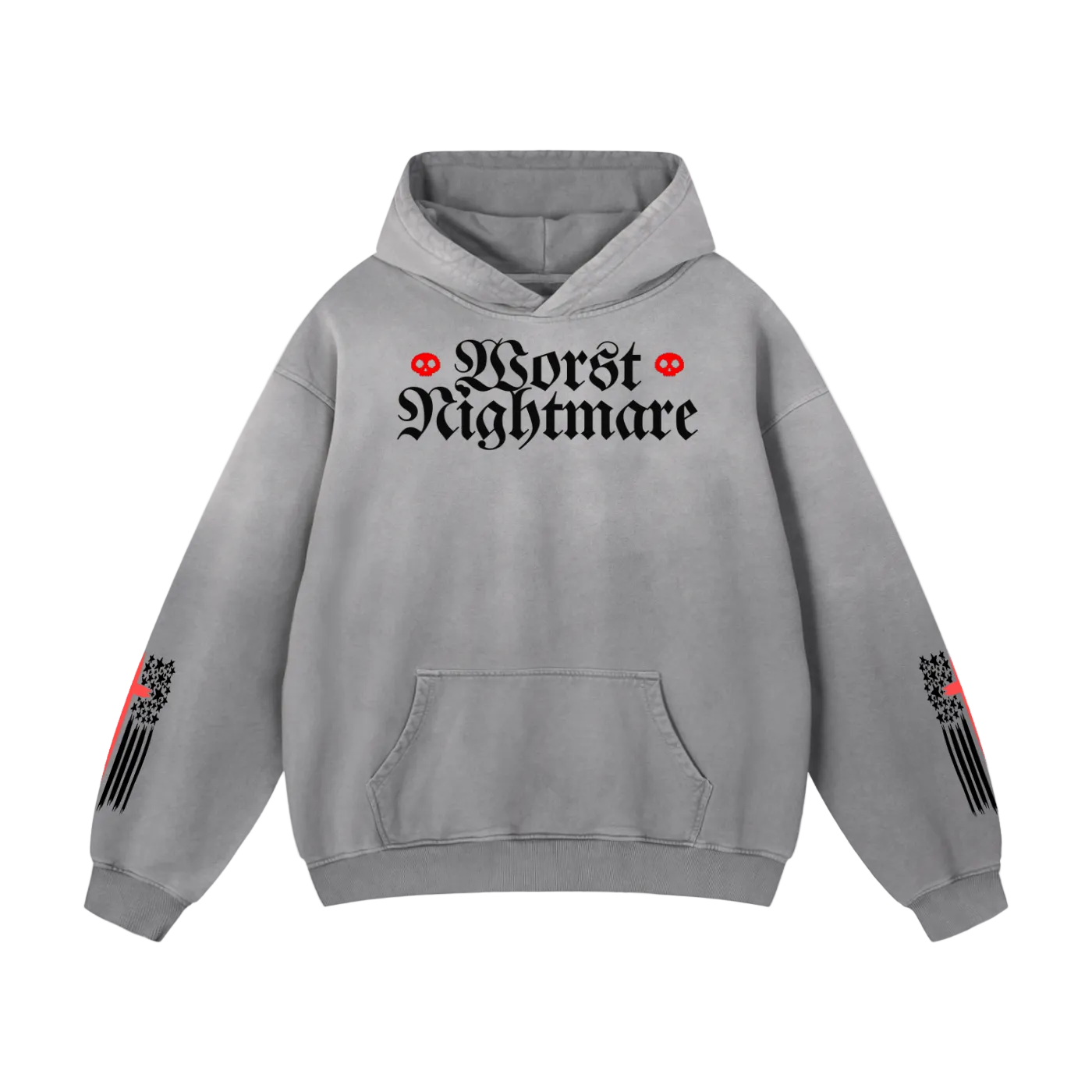 Night Raid “Worst Nightmare”Oversized Sunfade Hoodie