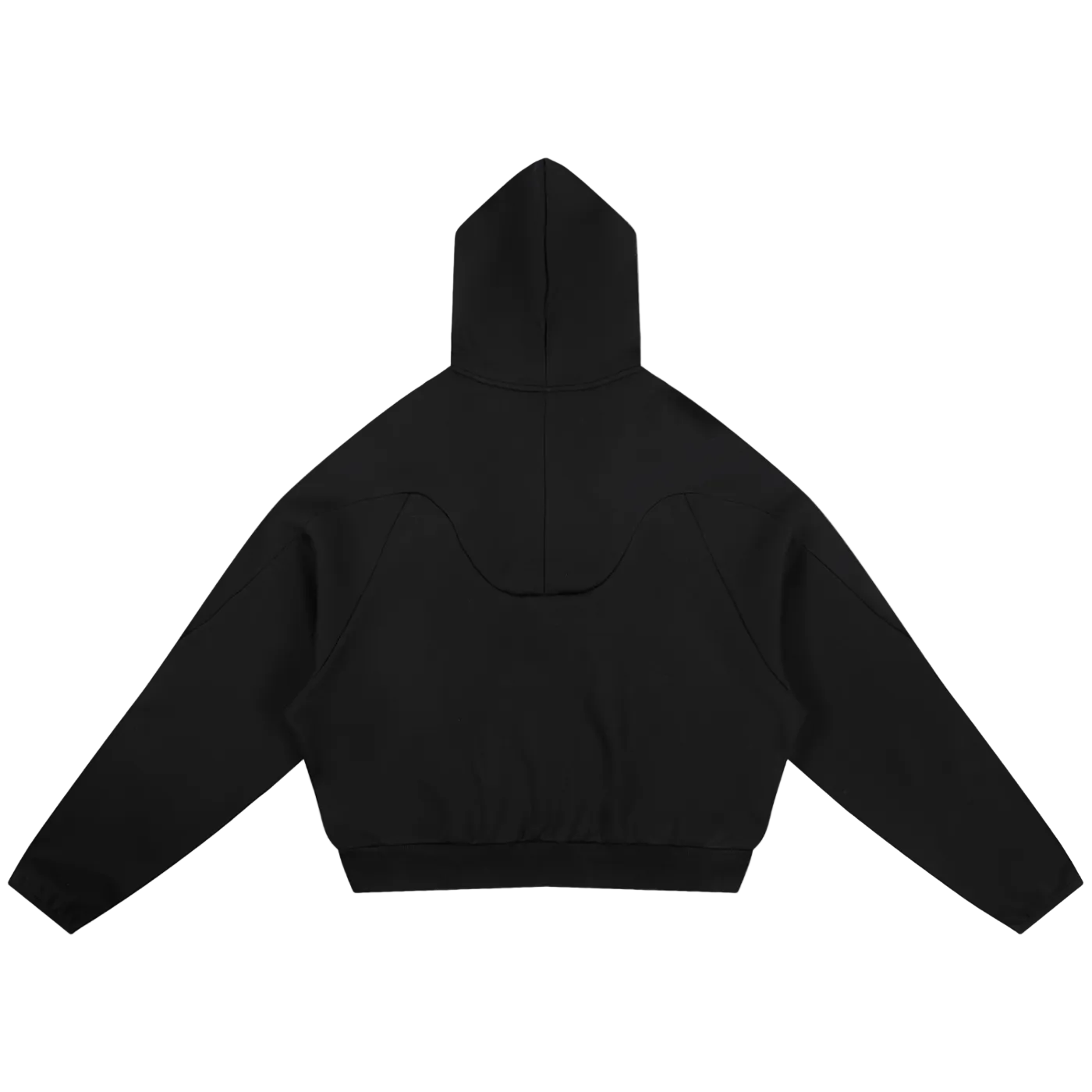 NightRaid “Red Vision” Architectural Curved Panel Raglan Hoodie