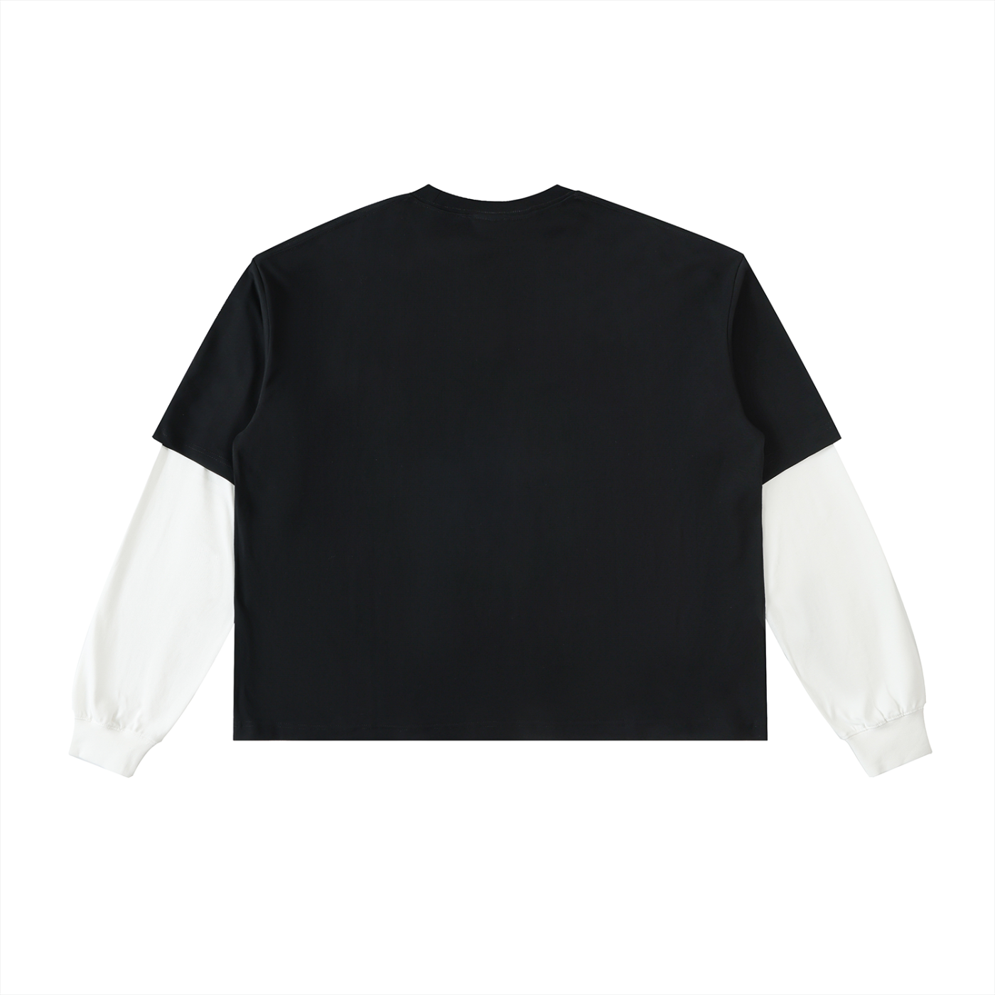 Samurai Graphic Layered Contrast Sleeve T-Shirt