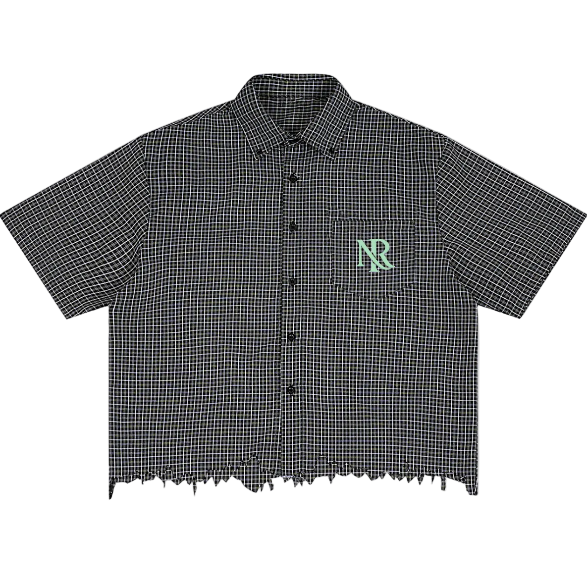 NightRaid “Static Division” Distressed Button-Up