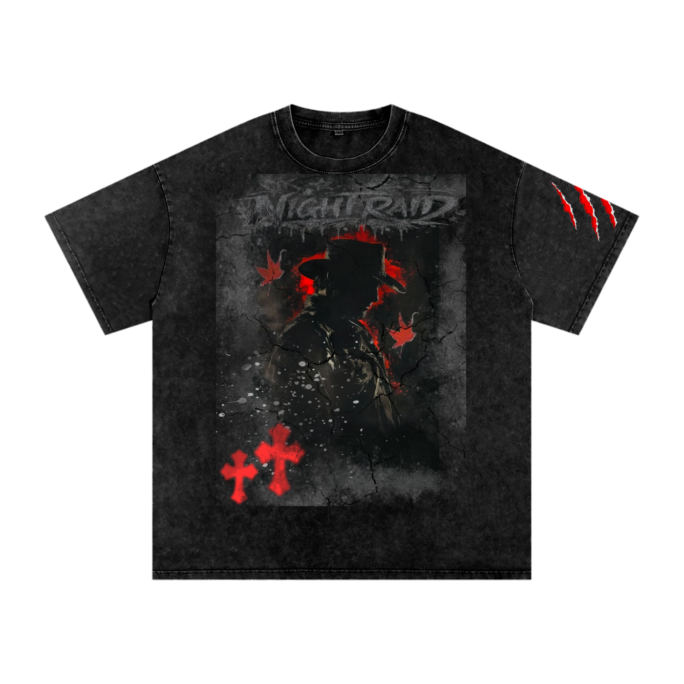 Dark Western Cowboy Graphic Oversized Cotton T-Shirt