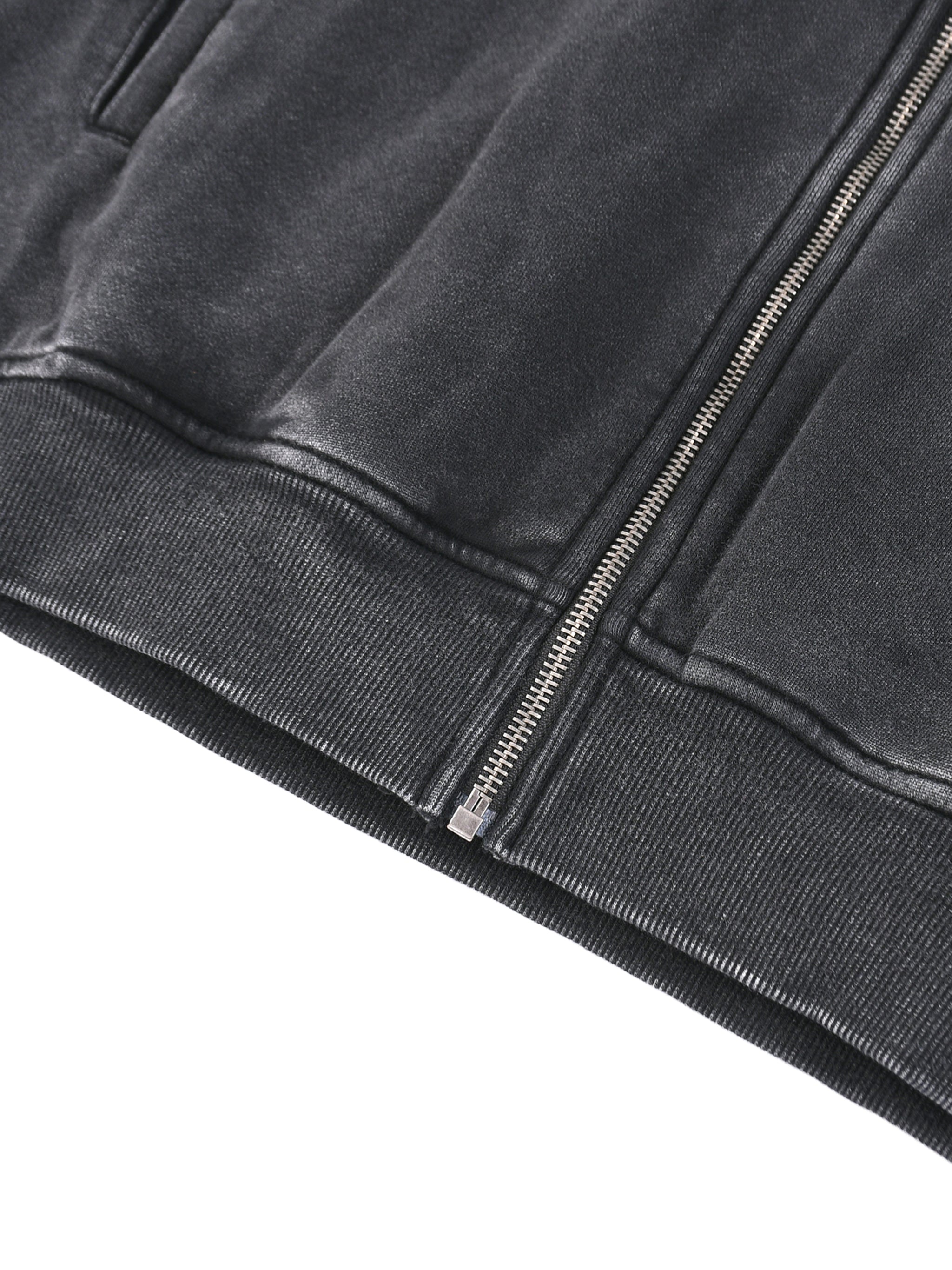 NightRaid “Midnight System” Snow Washed Zip Hoodie