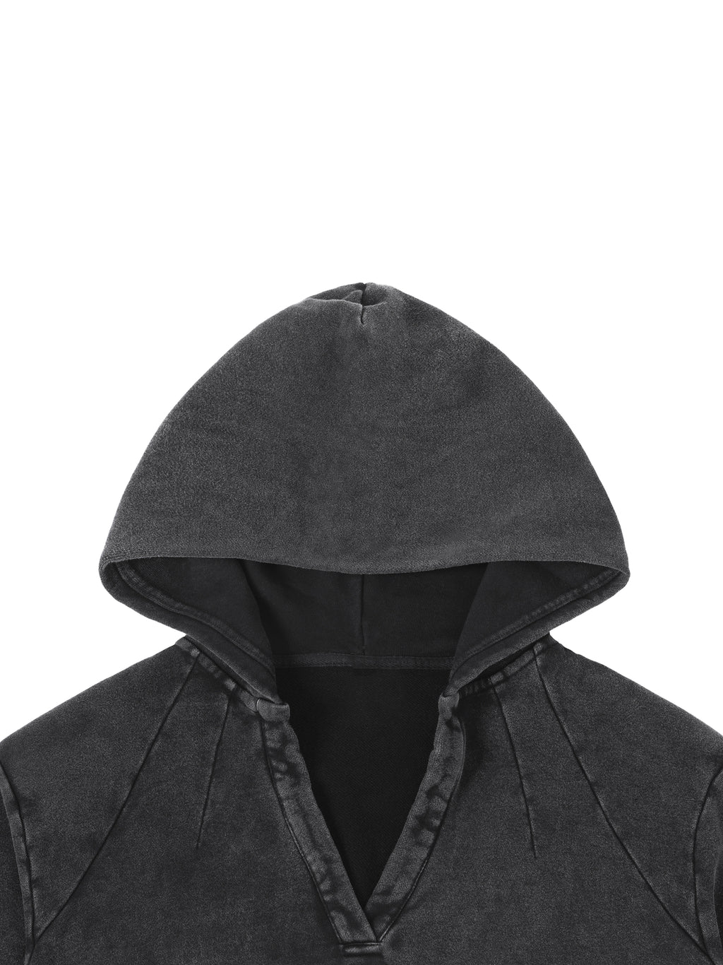 NightRaid “Nocturne Script” Vintage Washed Cropped Hoodie