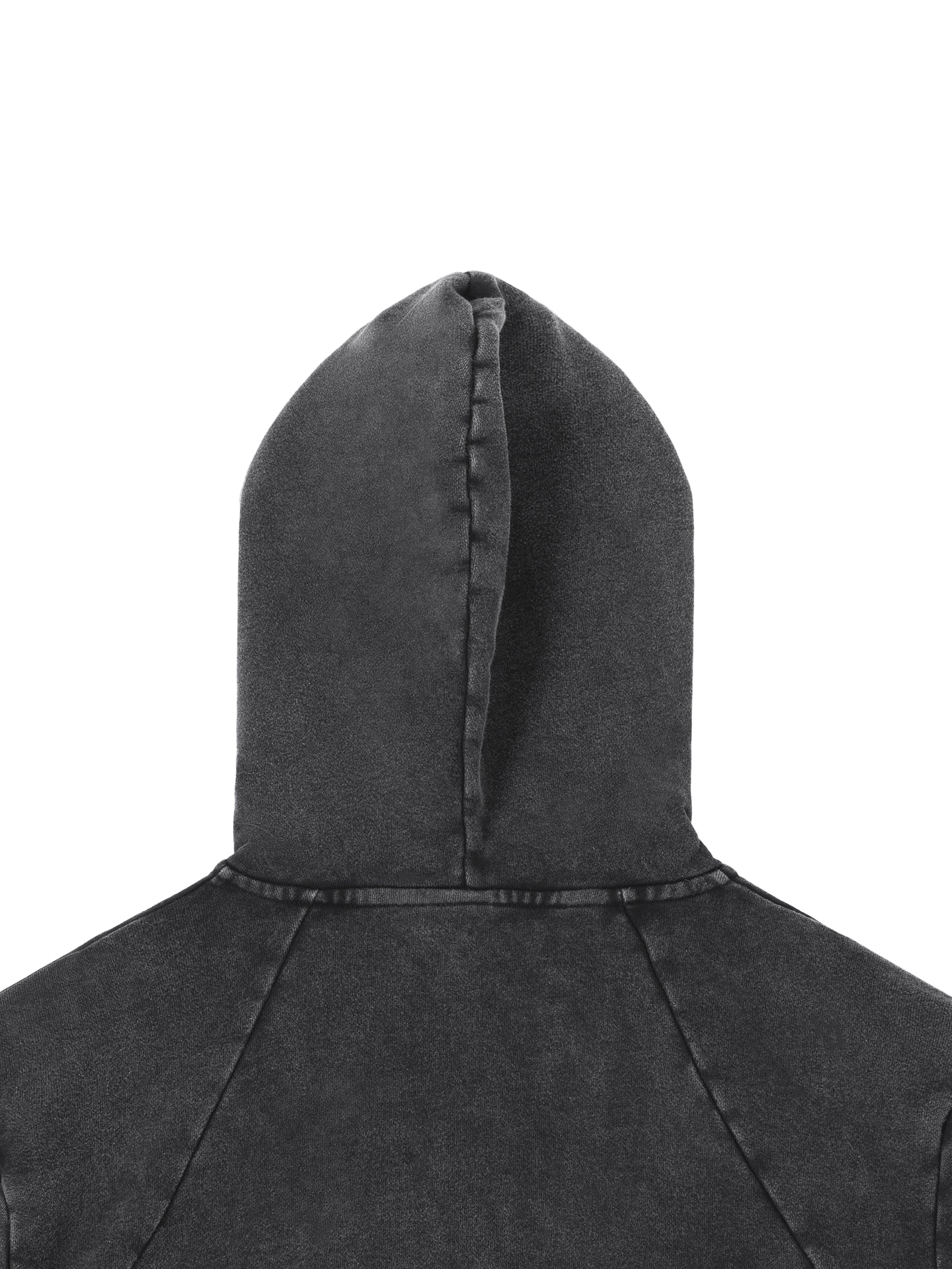 NightRaid “Nocturne Script” Vintage Washed Cropped Hoodie