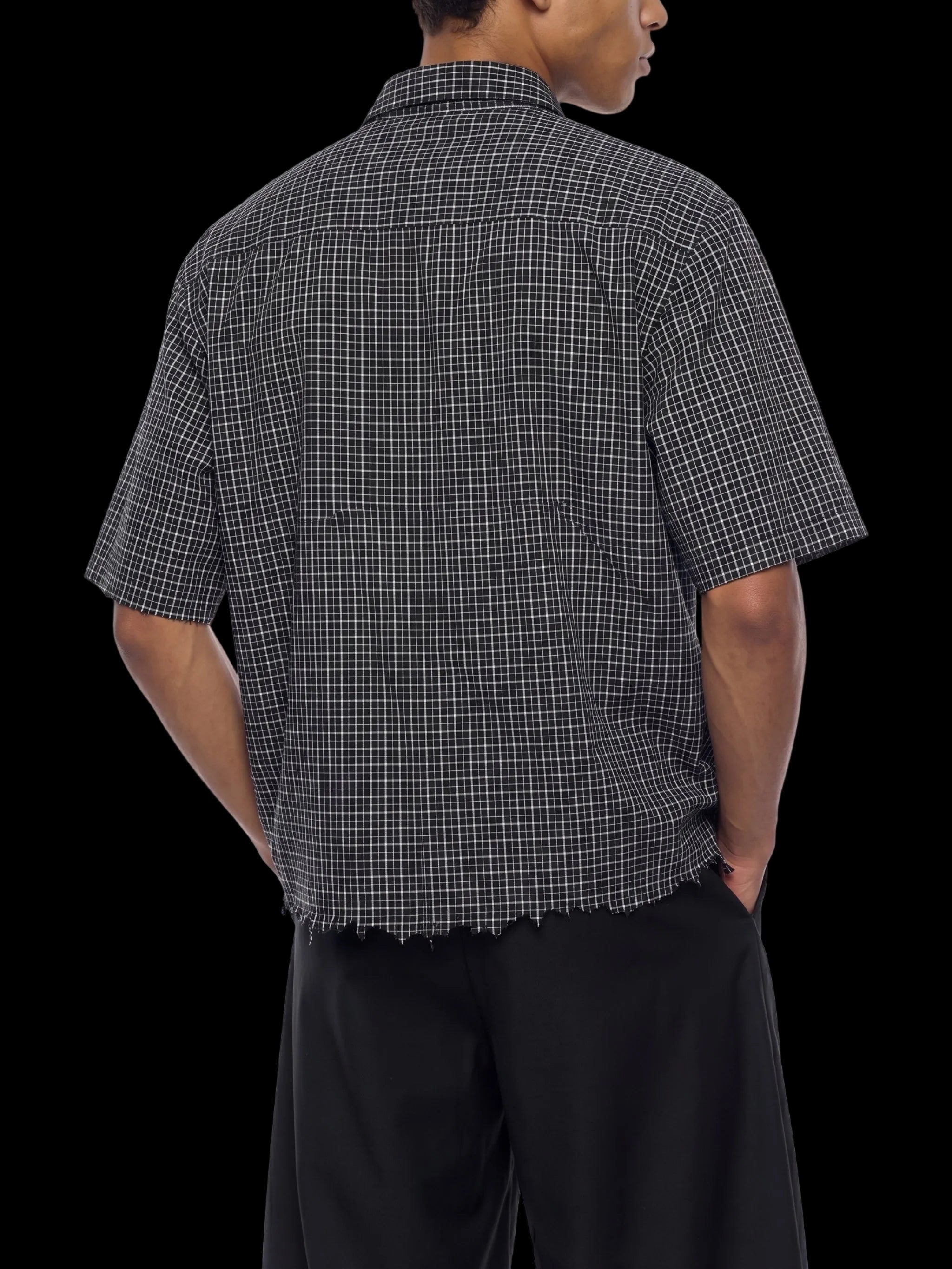 NightRaid “Static Division” Distressed Button-Up